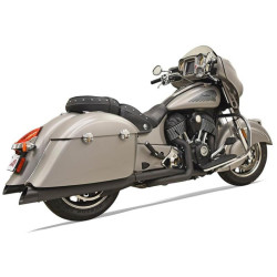 PartzBiz HD 8C16BSB - Bassani Black True Duals 2 เป็น 2 ระบบท่อไอเสีย Indian 14+ Chieftain Roadmaster