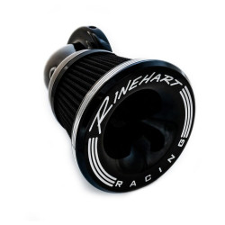 PartzBiz HD 910-0401 - Rinehart Moto 90€∞ ชุดฟอกอากาศ Velocity สายสีดำ Harley XL Sportster 91-22
