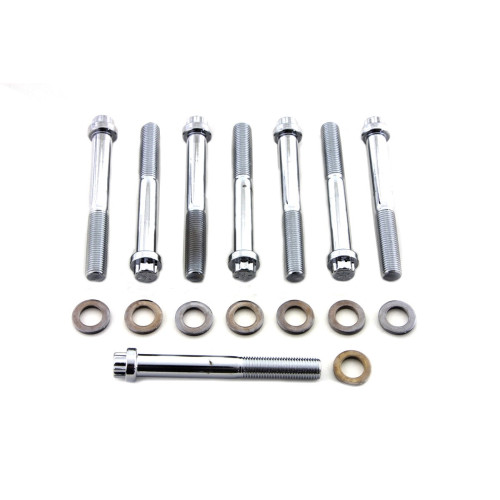 PartzBiz HD: 3446990-Colony Cylinder Head Bolt Bolts Set Chrome Hardware Harley Ironhead Sportster XL