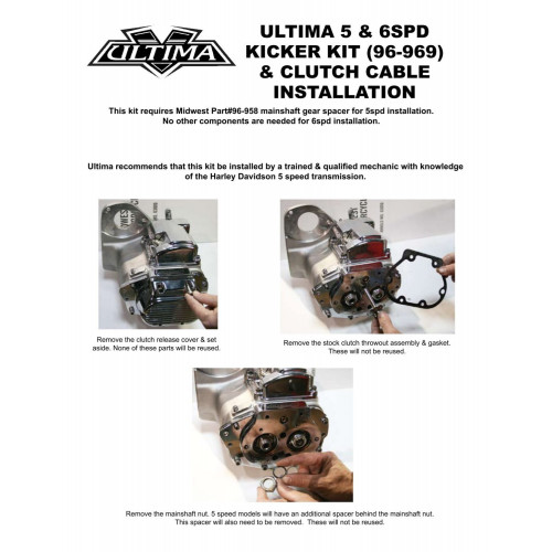 PartzBiz HD: 3456960-Ultima 6 5 Speed Transmission Kicker Conversion Kit Kick Starter Start Harley PartzBiz HD: 3456960-Ultima 6 5 Speed Transmission Kicker Conversion Kit Kick Starter Start Harley