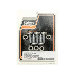 PartzBiz HD 9807-10 - Colony Chrome Rear Rotor Mounting Hardware Kit Bolts 1992-1999 Harley Big Twin PartzBiz HD 9807-10 - Colony Chrome Rear Rotor Mounting Hardware Kit Bolts 1992-1999 Harley Big Twin