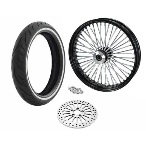 PartzBiz HD: 3462741-21 3.5 สีดำ 46 Fat King Spoke ขอบล้อหน้าแพ็คเกจ WW SD แผ่นดิสก์เดี่ยว Harley PartzBiz HD: 3462741-21 3.5 สีดำ 46 Fat King Spoke ขอบล้อหน้าแพ็คเกจ WW SD แผ่นดิสก์เดี่ยว Harley