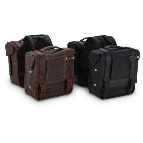 PartzBiz HD: 3460520-Burly Brand Throw Over Brown Leather Saddlebags Harley Indian Universal Custom