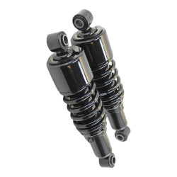 PartzBiz HD B28-1202B - Burly Brand Black 10.5″” Slammer ลดแรงกระแทกด้านหลังคู่ 1991-2017 Harley Dyna