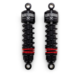 PartzBiz HD B28-1207 - Burly Brand 10.5‚” 11.5‚” Slammer Plus Shocks ลด Chrome Harley 91-17 Dyna FXD