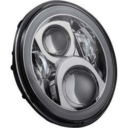 PartzBiz HD CD-7-14-C - Custom Dynamics Chrome 7" Halo Headlamp w/ Adapter Harley Softail Touring 86-20 PartzBiz HD CD-7-14-C - Custom Dynamics Chrome 7" Halo Headlamp w/ Adapter Harley Softail Touring 86-20