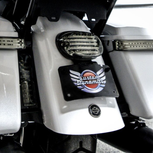 PartzBiz HD: -Custom Dynamics Chrome License Tag Illumination Top Light Harley CVO 14-Up