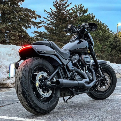 PartzBiz HD: -Custom Dynamics Red LED Taillight Integrated Turn Signals Harley Fat Bob 18-20 CD-FATBOB 2010-1405 20101405 best light for 2009-2019 FLTCU FLHX FLHR FLTR FLHT fltrx ProBeam 