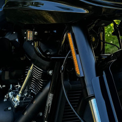 PartzBiz HD CD-FORK-LRST-SB - Smoked Front Fork LED Reflector