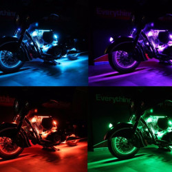 PartzBiz HD CD-IND-TMWK1 - Custom Dynamics CD-IND-TMWK1 Black Light Motorcycle Engine Accent LED Light Kit | CD-IND-TMWK1