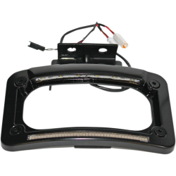 PartzBiz HD CD-LP-IND-B - Custom Dynamics CD-LP-IND-B Black Dual-LED License Place Frame 14-Up Indian best new lighting upgrade replacement bagger dresser LED lights