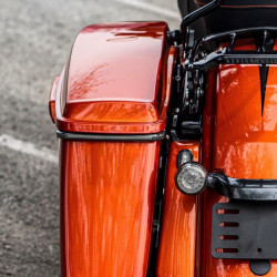 PartzBiz HD CD-LPSEQ-SS6-R - Custom Dynamics Sequential Low Profile LED Turn Signal Lights HD Touring 10-13 Road Glide Street Glide Rear Saddle bag Lights อัพเกรดอะไหล่ฮาร์เลย์