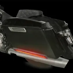 PartzBiz HD CD-SB-SIDE-RC - Chrome Lower Saddlebag Side Marker LED Light w/Red Lens PartzBiz HD CD-SB-SIDE-RC - Chrome Lower Saddlebag Side Marker LED Light w/Red Lens