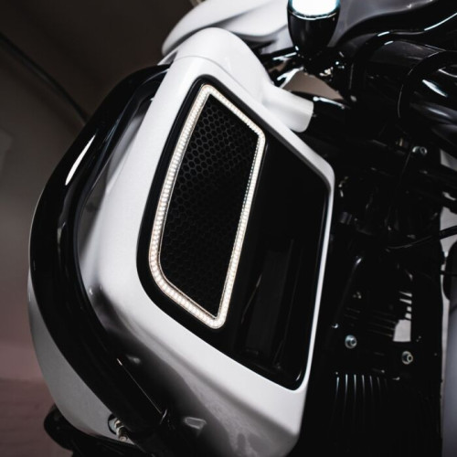PartzBiz HD: -Custom Dynamics Amber/White LED Dynamic Fender Lights Harley Tri Glide 11-13