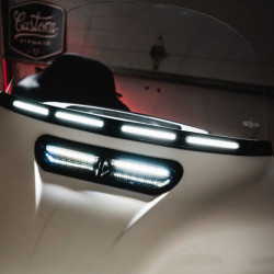 PartzBiz HD CD-WT2-14-B - Gensis 4 Dynamic LED Batwing Windshield Trim PartzBiz HD CD-WT2-14-B - Gensis 4 Dynamic LED Batwing Windshield Trim