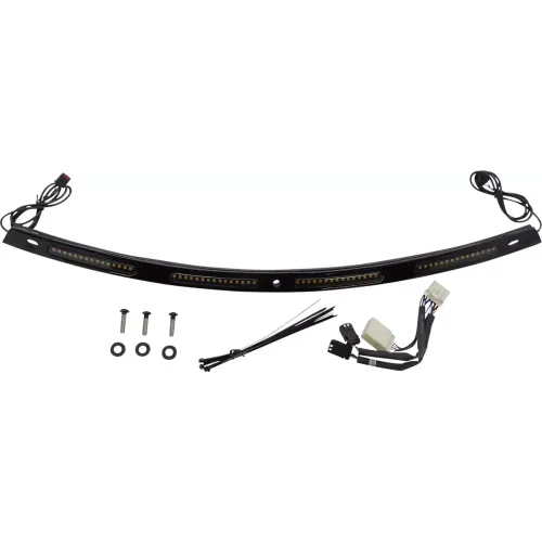 PartzBiz HD: -Custom Dynamics Genesis 4 Smoke Sequential LED Windshield Trim Black Harley 06-13
