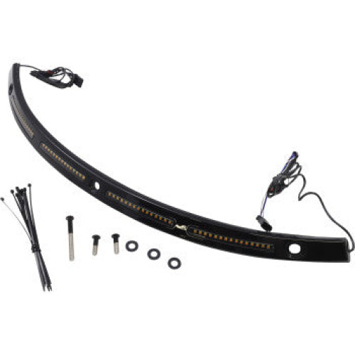 PartzBiz HD: -Custom Dynamics Genesis 4 Smoke Sequential LED Windshield Trim Chrome Harley 96-05