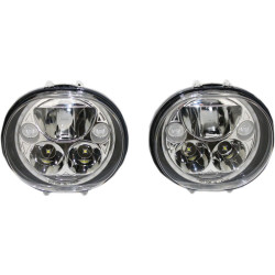 PartzBiz HD CDTB-575OV-C - Chrome 5.75 on Oval Headlamp Kit PartzBiz HD CDTB-575OV-C - Chrome 5.75 on Oval Headlamp Kit
