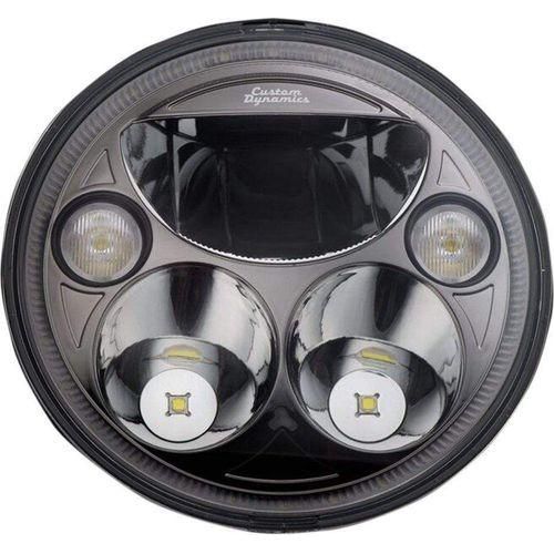 PartzBiz HD: -Custom Dynamics CDTB-7-IF-B Black Tru-Beam 7" LED Headlight 15-19 Indian  | CDTB-7-IF-B