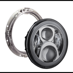 PartzBiz HD CDTB-7TR-4B - Black 7 in. LED Halo Headlight Trim Ring