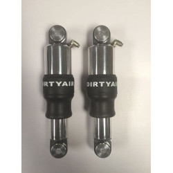 PartzBiz HD DA-RS01AVROD-B-POL - Dirty Air Rear Polish Billet Air Ride Shocks ระบบกันสะเทือนคู่ Harley V-Rod 01-19