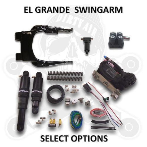 PartzBiz HD: 3485647-Dirty Air El Grande สวิงอาร์มถังหน้าหลังระบบชุดเร่งรัด Harley Touring PartzBiz HD: 3485647-Dirty Air El Grande สวิงอาร์มถังหน้าหลังระบบชุดเร่งรัด Harley Touring