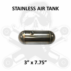PartzBiz HD DA-T3775C - ถังน้ำมันสแตนเลส Dirty Air Grande ด้านหลัง Custom 3 x 7.75‚” Harley Touring