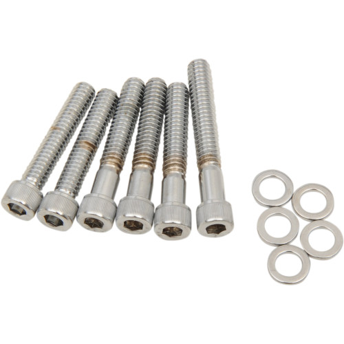 PartzBiz HD: 3488762-Drag Camshaft Cover Bolt Set Chrome Smooth Socket Harley Big Twin 87-92 Evo PartzBiz HD: 3488762-Drag Camshaft Cover Bolt Set Chrome Smooth Socket Harley Big Twin 87-92 Evo