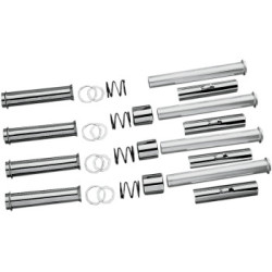 PartzBiz HD DS-193764 - Drag Specialties Chrome Pushrod Tube Complete Kit 1984-1999 Harley Evo Big Twin