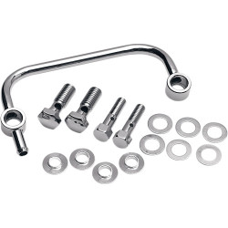 PartzBiz HD DS-289620 - Drag Specialties Chrome Crankcase Breather Kit Harley Big Twin Air Cleaner