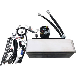PartzBiz HD DY-1SS - ใหม่ 3.0 Chrome Ultracool The Reefer Oil Cooler พัดลมระบายความร้อนระบบ Harley Dyna