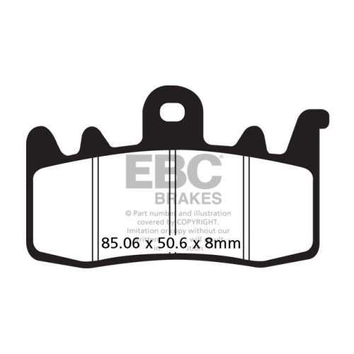 PartzBiz HD: 3478596-EBC Semi-Sintered Brake Pads Set Copper 0.6 Rating Harley V-Rod Touring 06-21 PartzBiz HD: 3478596-EBC Semi-Sintered Brake Pads Set Copper 0.6 Rating Harley V-Rod Touring 06-21