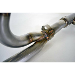 PartzBiz HD FM-09-FLH - Fuel Moto Jackpot Exhaust Header Pipe Steel 2-1-2 Crossover Harley Touring 2017+