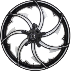 PartzBiz HD FRY-165-BC-ABST - Coastal Moto Fury ขอบล้อหลังตัดสีดำ 16x5.5 SD ABS TPMS Harley Touring 09+
