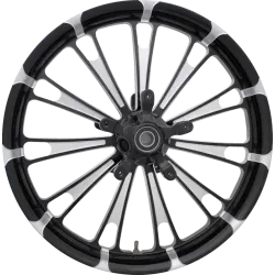 PartzBiz HD FUL-213-BC-ABST - Coastal Moto Fuel ขอบล้อหน้า Black Cut 21 x 3.25‚” DD ABS Harley Touring 08+