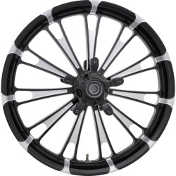 PartzBiz HD FUL-233-BC-ABST - Coastal Moto Fuel ขอบล้อหน้า Black Cut 23 x 3.75‚” DD ABS Harley Touring 08+