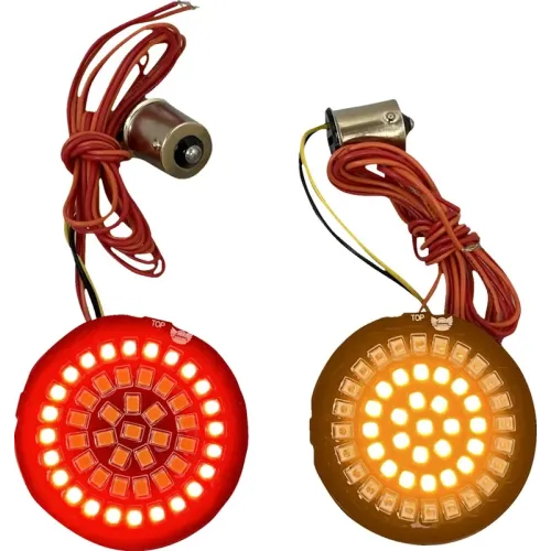 PartzBiz HD: -Custom Dynamics Dynamic Clusters2 Amber LED Rear Turn Signal Inserts 1156 2020-1890 20201890 GEN-4-AR2-1156 Harley Harley Harley light replacement upgrade touring softail