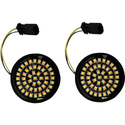 PartzBiz HD GEN-4-AW-JAE - Custom Dynamics Genesis 4 Amber White No Halo LED Turn Signal Inserts CVO 16-20 GEN-4-AW-JAE 2020-1908 20201908 free harley touring electra road street glide king Harley light replacement upgrade touring softail PartzBiz HD GEN-4-AW-JAE - Custom Dynamics Genesis 4 Amber White No Halo LED Turn Signal Inserts CVO 16-20 GEN-4-AW-JAE 2020-1908 20201908 free harley touring electra road street glide king Harley light replacement upgrade touring softail