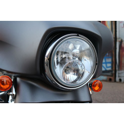 PartzBiz HD HCR - แหวนแก้ไขไฟหน้าสีดำสลักเกลียวพลาสติกบน Electra Glide Harley 84-99 Evo PartzBiz HD HCR - แหวนแก้ไขไฟหน้าสีดำสลักเกลียวพลาสติกบน Electra Glide Harley 84-99 Evo