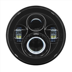 PartzBiz HD HW195002 - Hogworkz 7‚” Round Blackout Daymaker ไฟหน้า LED Harley Touring 2014+