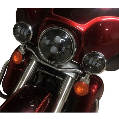 PartzBiz HD: 3487426-Hogworkz 7” White Daymaker LED Headlamp Black Auxiliary Light Harley Touring