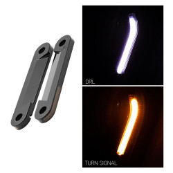 PartzBiz HD HW307014 - Hogworkz LED Billet ส้อม DRL ไฟเลี้ยว Chrome CNC Harley Touring 1994+