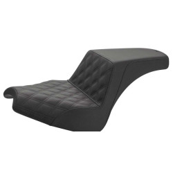 PartzBiz HD I21-04-172 - Saddlemen Step Up 2-Up Seat Front Lattice Stitch Black GelCore Indian Chief 2022