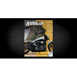 PartzBiz HD K68459 - Kodlin Elypse ไฟเลี้ยวหน้าแฟริ่ง LED สีดำสำหรับ Harley 15+ Road Glide FXLRST