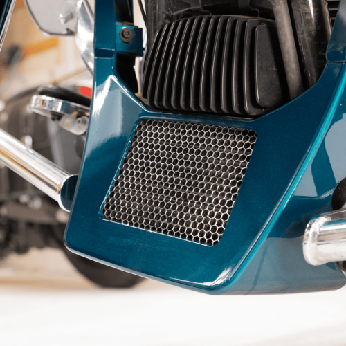 PartzBiz HD: 3490129-Klock Werks Oil Cooler Guard Cover Accent Chrome Mesh Harley Touring Bagger 17+