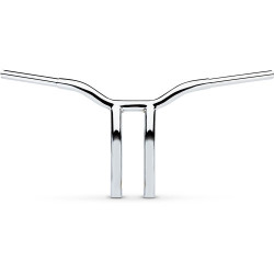 PartzBiz HD LA-7338-12 - LA Choppers 1 1/4‚” Chrome Kage Fighter 12‚” T บาร์แฮนด์แบบดึงกลับ Harley FXD