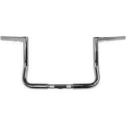 PartzBiz HD LA-7361-10 - LA Choppers 10” Chrome 1.25” Twin Peaks Touring Handlebars Bars Harley Batwing