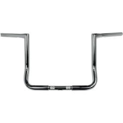 PartzBiz HD LA-7361-12 - LA Choppers 12” Chrome 1.25” Twin Peaks Touring Handlebars Bars Harley Batwing