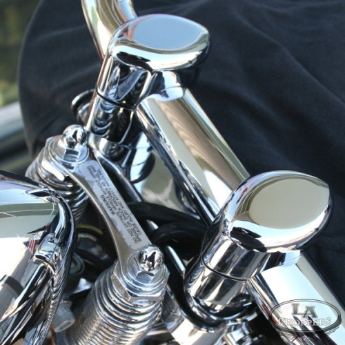 PartzBiz HD: 3475455-1.5‚” 1‚” ตัวยกแฮนด์บาร์แบบสปริง OEM โครเมียม Harley Chopper Bobber FXSTS FLSTS PartzBiz HD: 3475455-1.5‚” 1‚” ตัวยกแฮนด์บาร์แบบสปริง OEM โครเมียม Harley Chopper Bobber FXSTS FLSTS