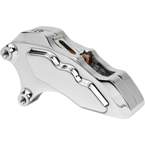 PartzBiz HD: 3478557-Hawg Halters Chrome 6-Piston Bolt-On Front Brake Caliper 13” Rotor 2000+ Harley